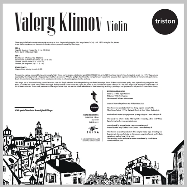 Valery Klimov - Violin Recital - LP Record